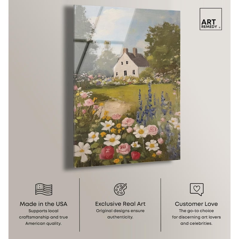 Floral Farmhouse I Acrylic by Art Remedy, Ready to Hang