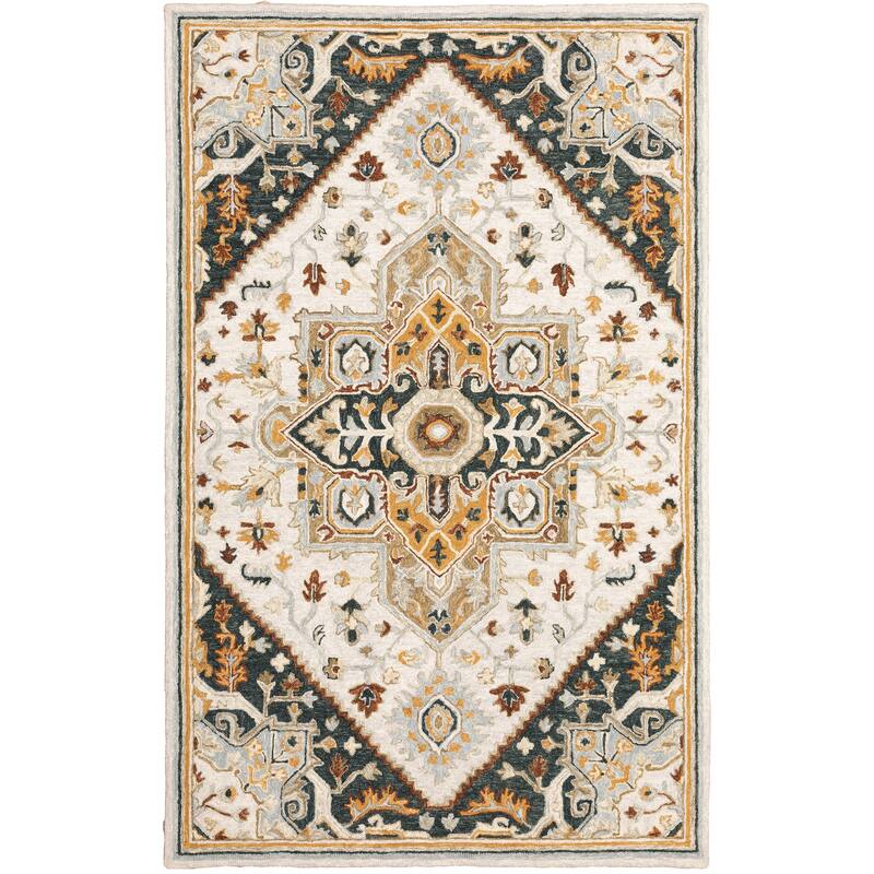 Style Haven Ava Hand-tufted Wool Loop-pile Tribal Medallion Area Rug