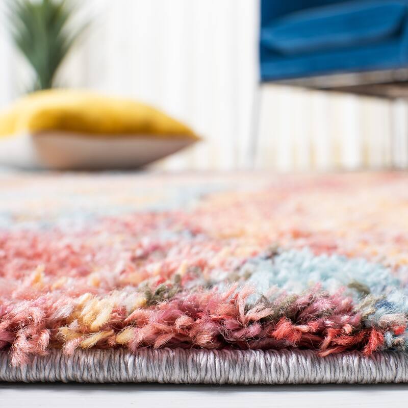 SAFAVIEH Calista Shag Bombonica Abstract 1-inch Thick Rug