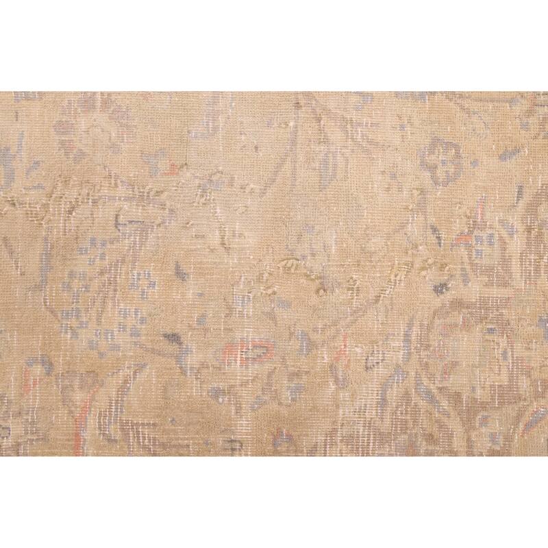ECARPETGALLERY Hand-knotted Antalya Vintage Khaki Wool Rug - 4'9 x 7'5