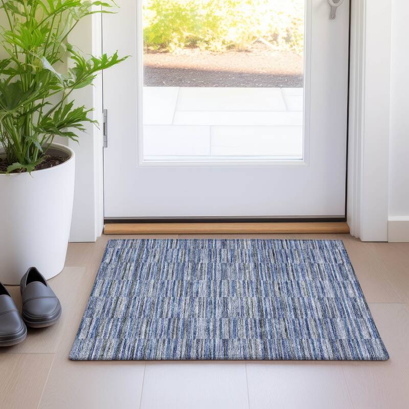 Machine Washable Indoor/ Outdoor Chantille Contemporary Geo Rug
