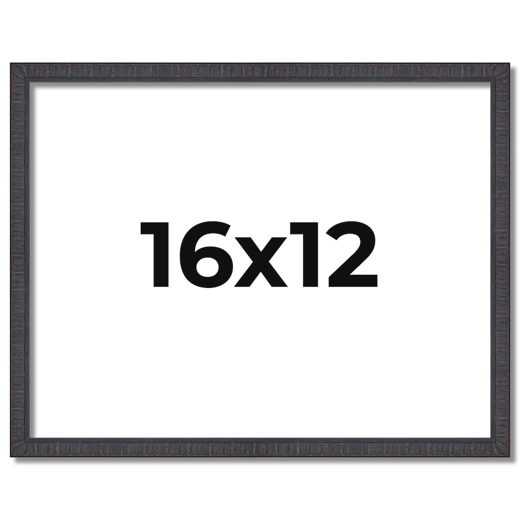 16x12 Frame Brown Picture Frame - Complete Modern Photo Frame Includes