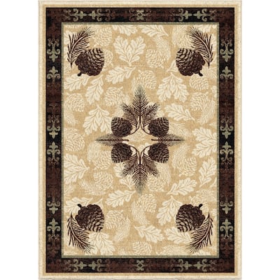 American Destination Lodge Pinecone Rug
