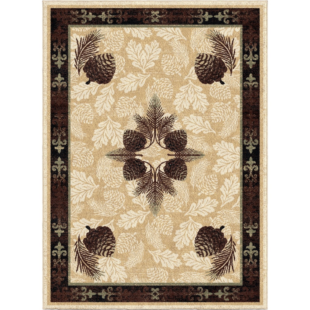 American Destination Lodge Pinecone Rug