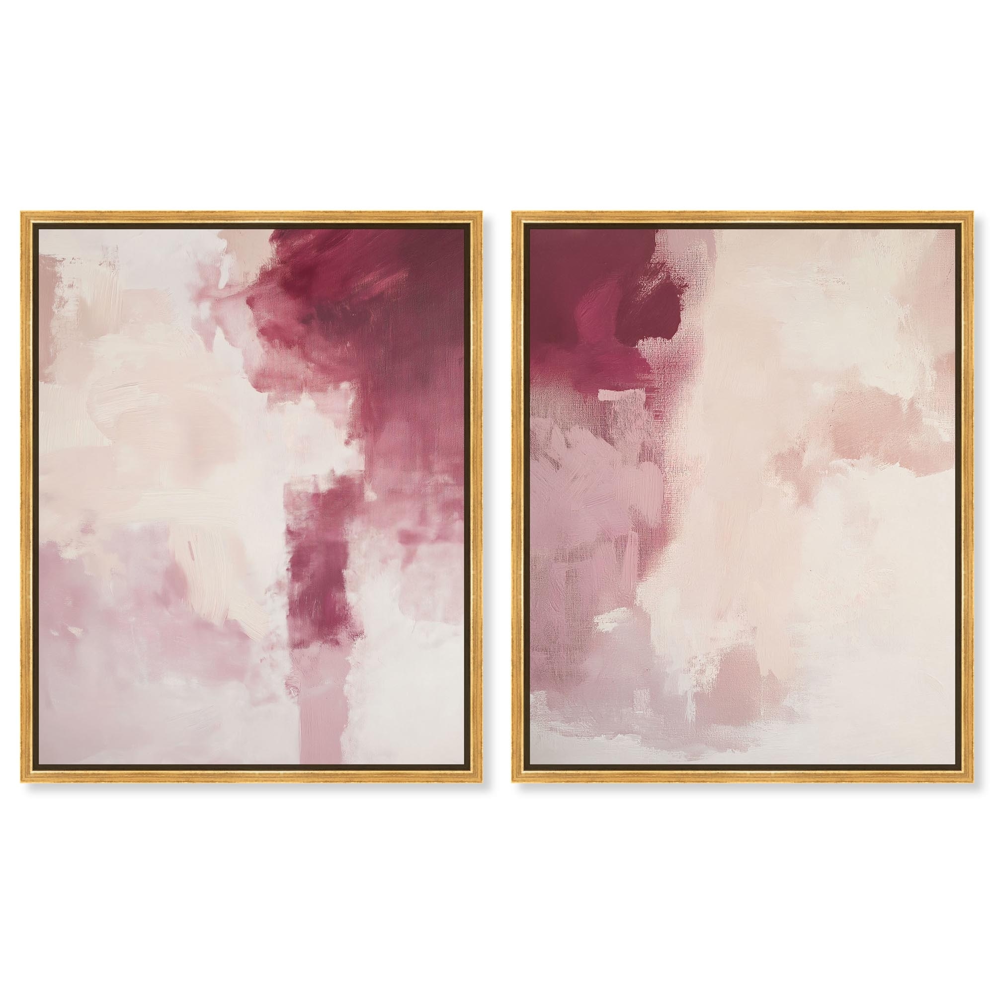 Rose Mist set Canvas Set of 2 by Art Remedy