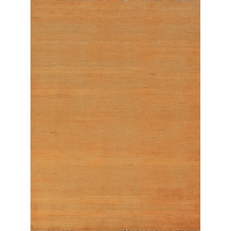 Orange & Yellow Gabbeh Modern Area Rug Handmade Wool Carpet - 4'11" x 6'6"
