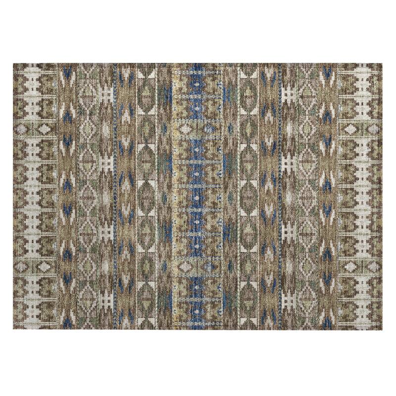 Machine Washable Indoor/ Outdoor Global Haswell Chantille Rug