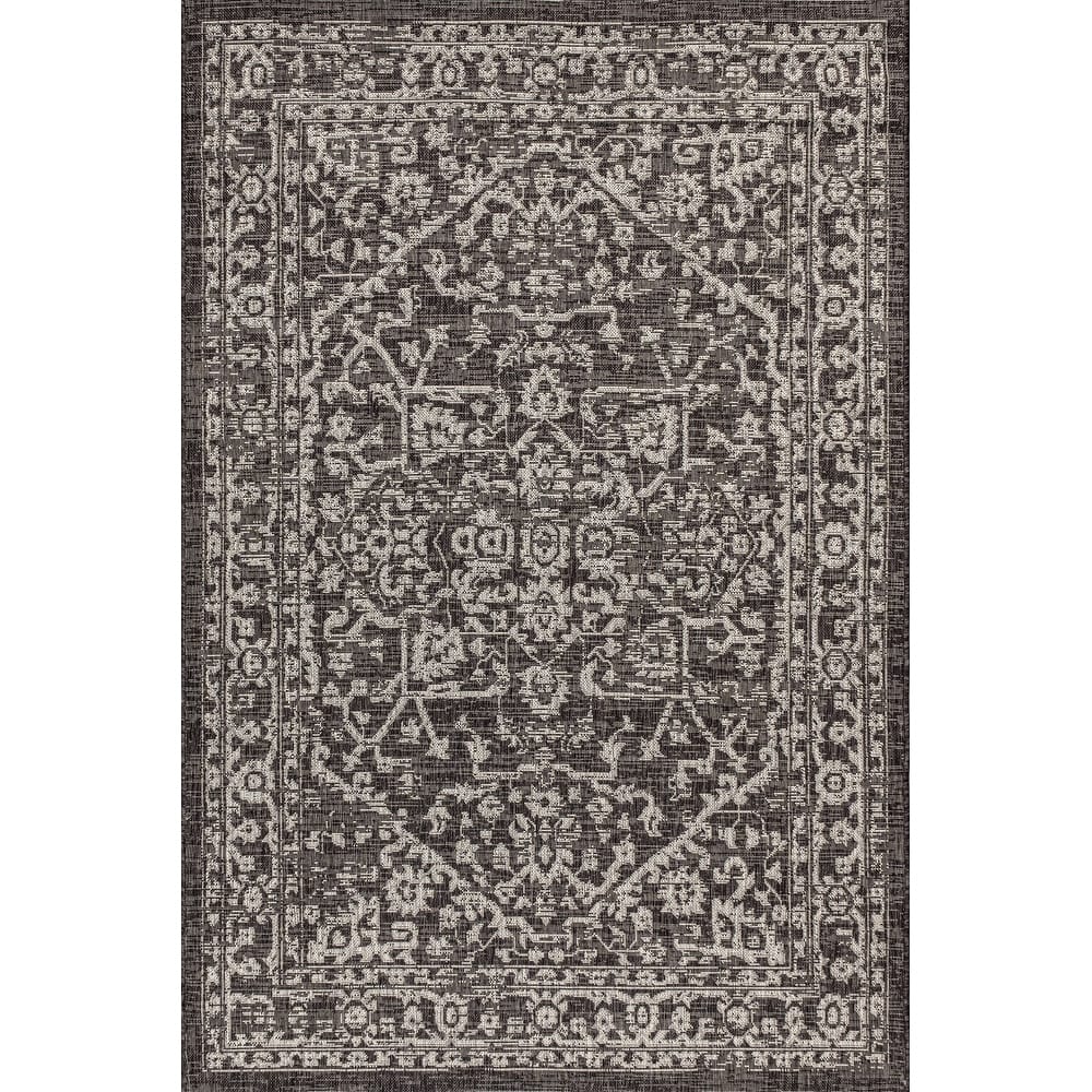 JONATHAN Y Medallion Textured Weave Indoor/Outdoor Area Rug