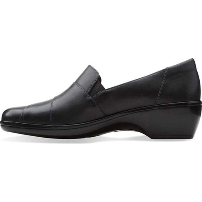 clarks may marigold leather womens slip on shoes in wide width