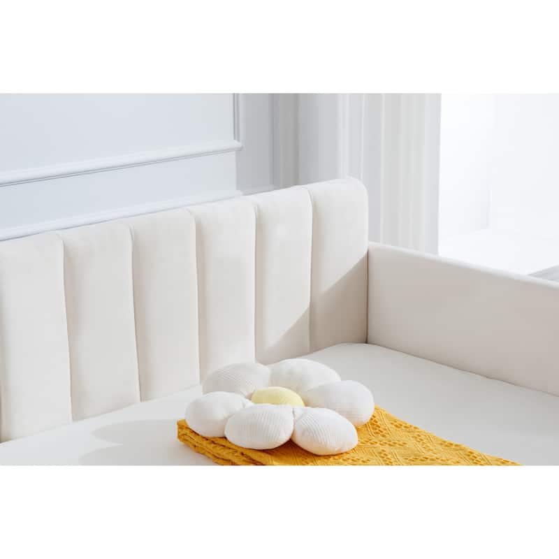 Epiphyllum Modern Twin Size Daybed with Ribbed Tufted Backrest byChristopher Knight Home