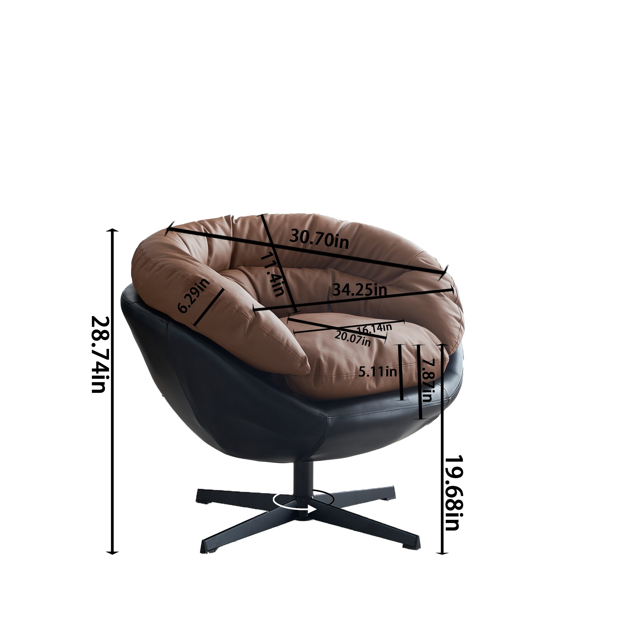 Round one seater discount sofa