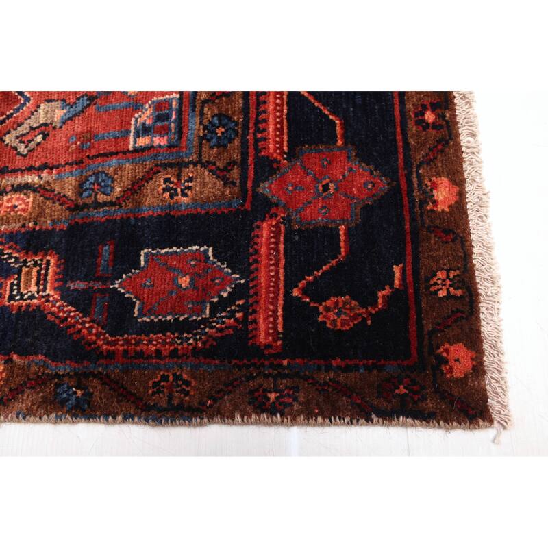 ECARPETGALLERY Hand-knotted Anatolian Vintage Dark Navy Wool Rug - 5'1 x 9'4
