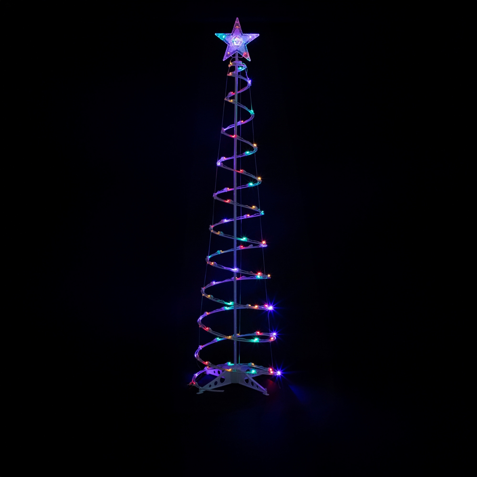 6ft LED Spiral Cone Tree Outdoor Christmas Decoration, Multi Lights