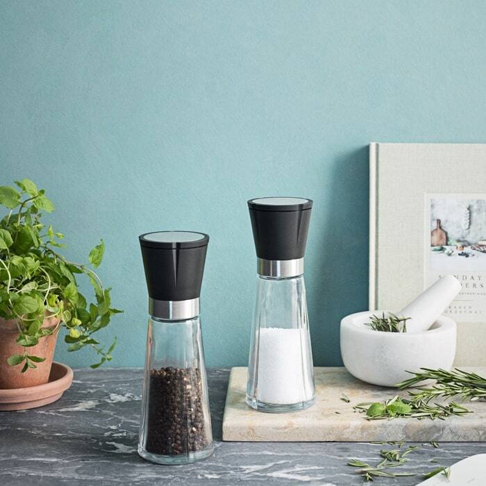 Rosendahl Grand Cru Salt Mill, Black/Steel - H: 8.1"
