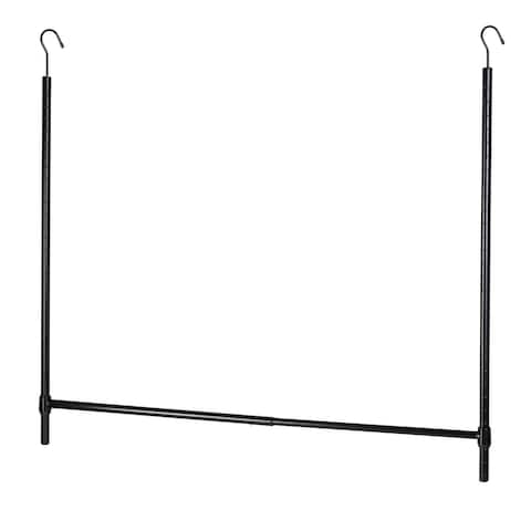Hanging Closet Rod For Clothes Hanging, Black