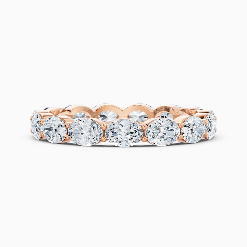 Auriya 14k Gold Oval East-West Lab Grown Diamond Eternity Band 1.80 - 7.50 ct. tw. (F-G, VS) - 2.25 ct. wt. - 4 - Rose