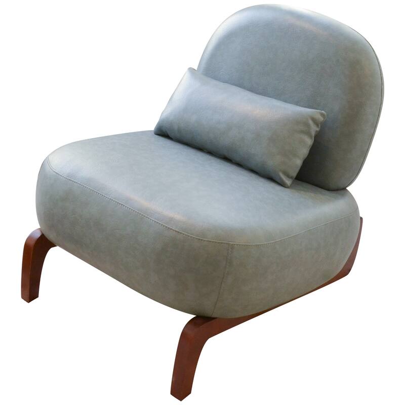 Accent Chair with Solid Wood Legs