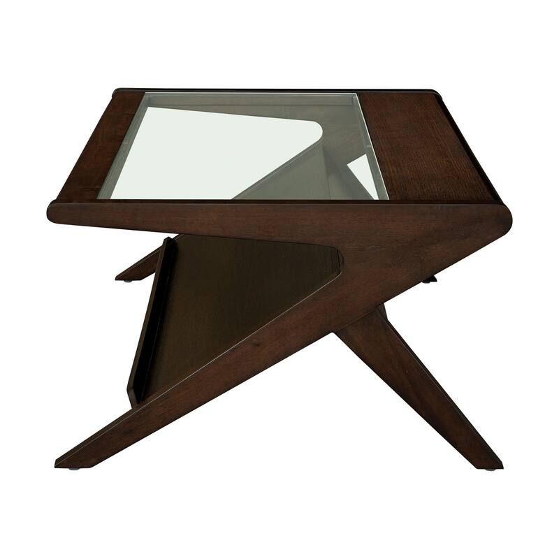 INK IVY Rocket Wood & Tempered Glass Coffee Table