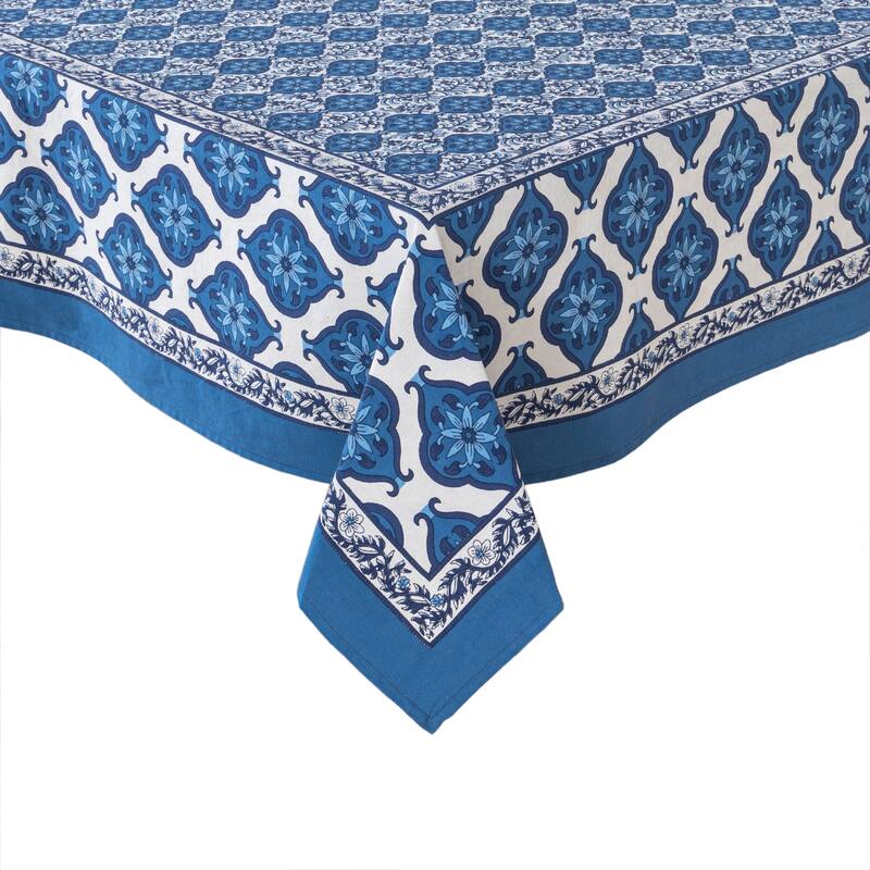 Couleur Nature Azulejo Tablecloth - Blue - 59" x 86"