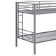 preview thumbnail 36 of 36, Bunk Bed Metal Twin Size Bunk Beds Frame with Ladder & Full-Length Guardrail Heavy Duty Sturdy 2 in 1 Convertible Bunk Bed
