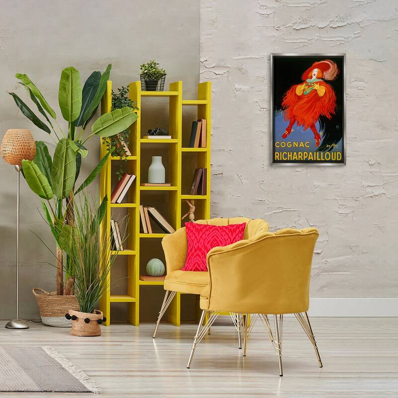 Stupell Vintage Cognac Advertisement Framed Floater Canvas Wall Art Design By Marcus Jules
