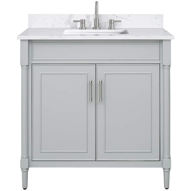 Avanity BRISTOL-VS37-E Bristol 37" Free Standing Single Basin Vanity - Light Gray - Ash Finish