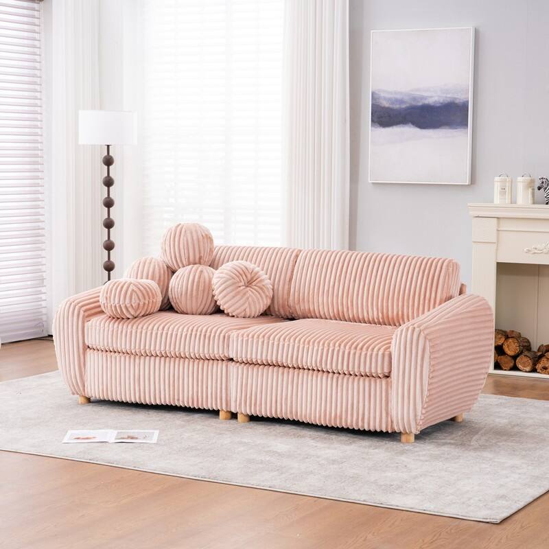 84.60" Chenille/Corduroy Upholstered Sofa