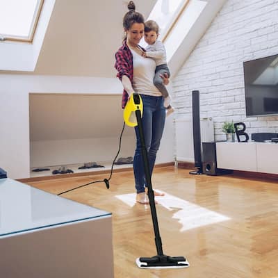 Powerful 1400W Handheld Steam Cleaner with 17 Accessories for Versatile Household Cleaning - 13" x 5" x 9.5" (L x W x H)