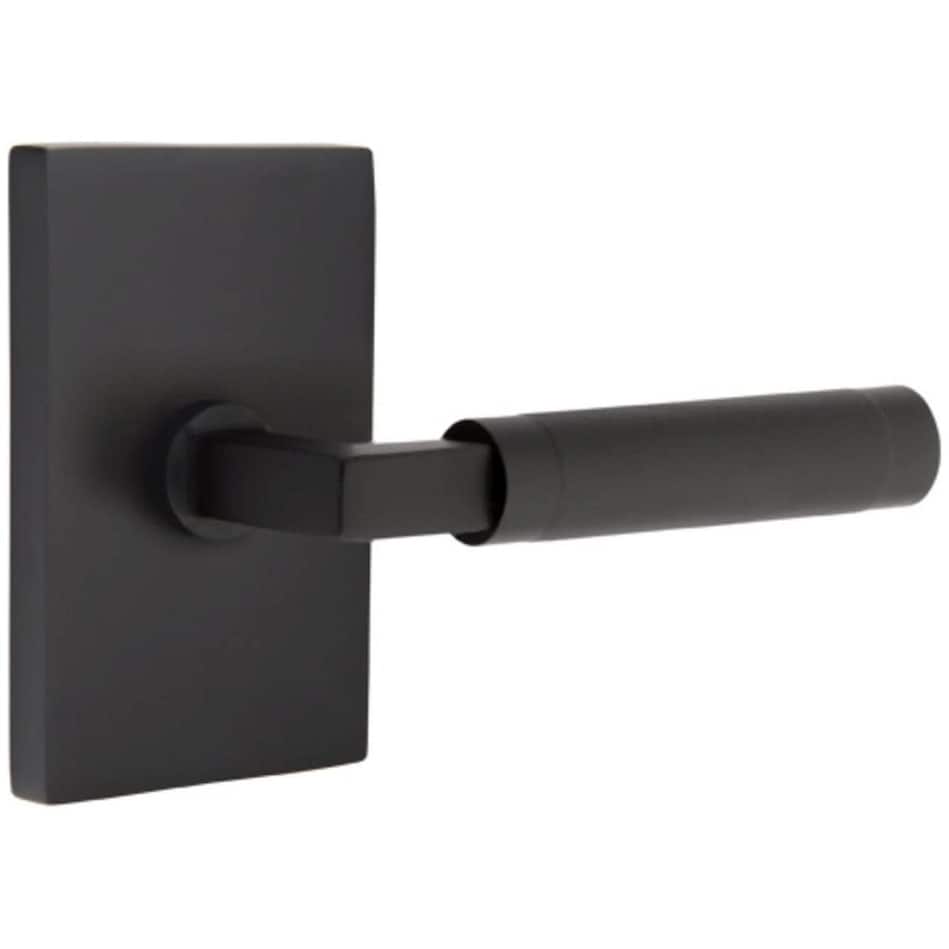 Emtek 5052.LS.KN.LH Knurled L-Square Left Handed Non-Turning Two-Sided