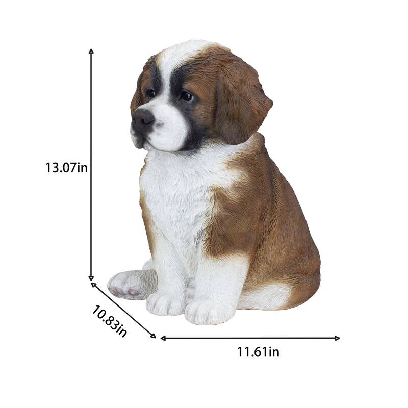 Sitting French Bulldog Puppy Outdoor Garden Statue - 13"