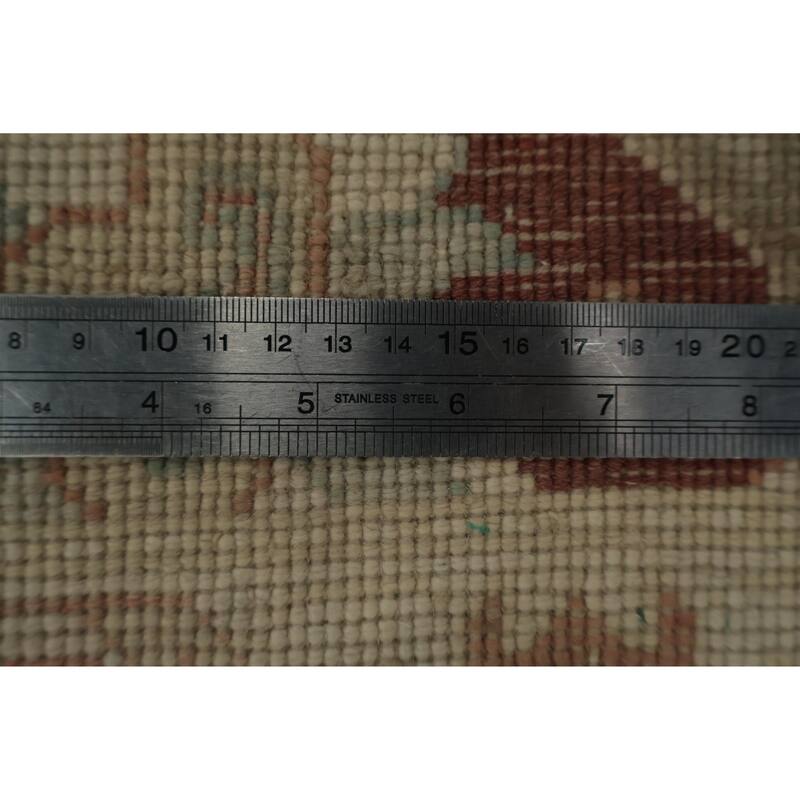 Hand Knotted Oriental 100% Wool Carpet Traditional All-Over Oranges & Rust Ziegler Area Rug - 3' 10'' X 2' 0''