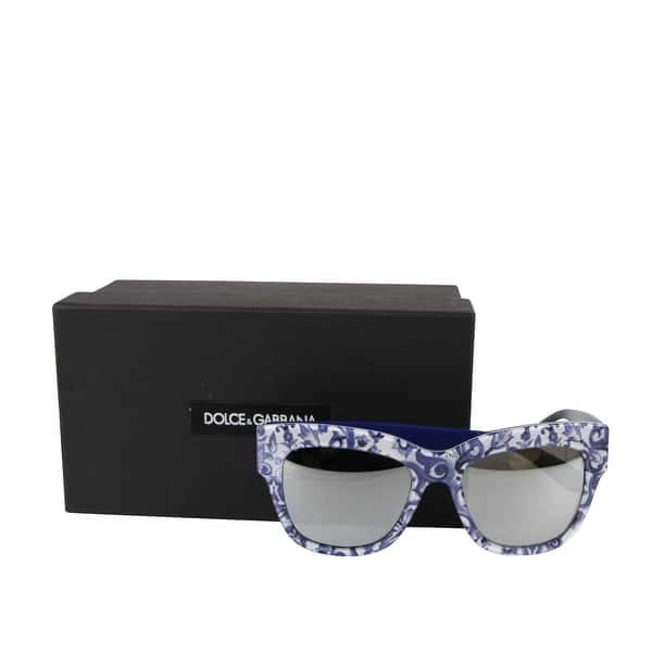Shop Dolce Gabbana Women S Almond Flowers White Blue Acetate Cat Eye Sunglasses Dg 4231 F 2993 One Size Overstock 28036681