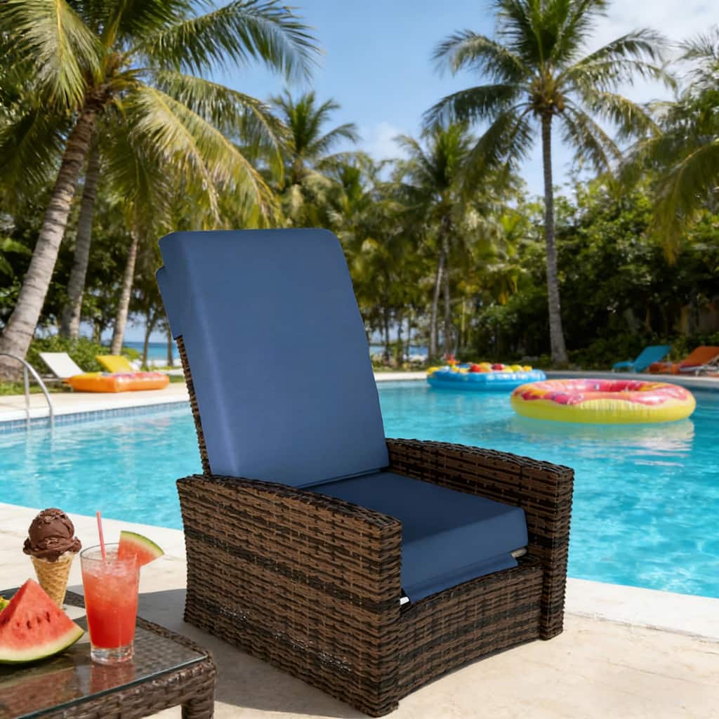 GDFStudio - Adrian Outdoor Swivel Recliner Chair Built for Full-Body Relaxation - Swivel Recliner Chair