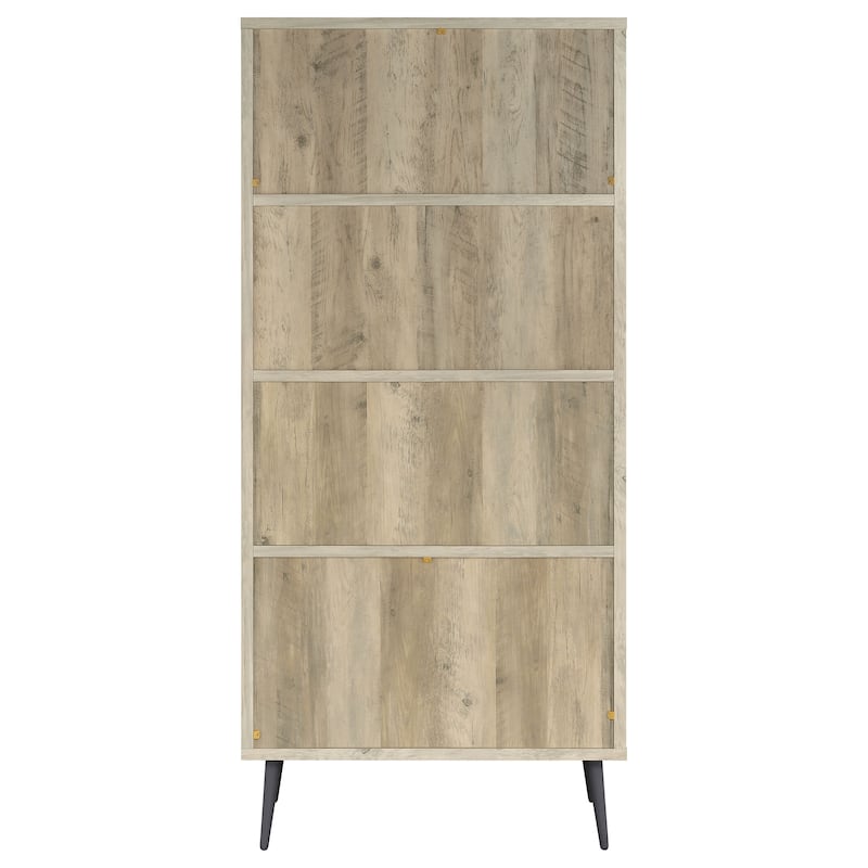 Maeve 70-inch 3-shelf Bookcase with Drawers Distressed Pine - 31.50" x 15.50" x 70.00"
