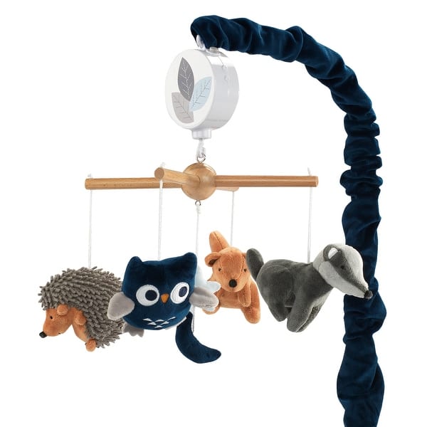 slide 2 of 6, Lambs & Ivy Whimsical Woods Fox/Owl Musical Baby Crib Mobile Soother Toy