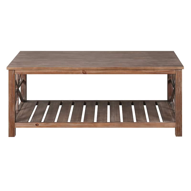 52''W Handcrafted Coffee Table In Front Of The Sofa Or Loveseat