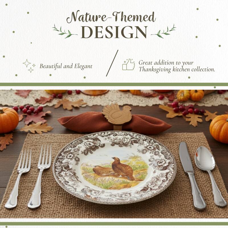 Spode Woodland Dinner Plate Birds Motif - 10.5