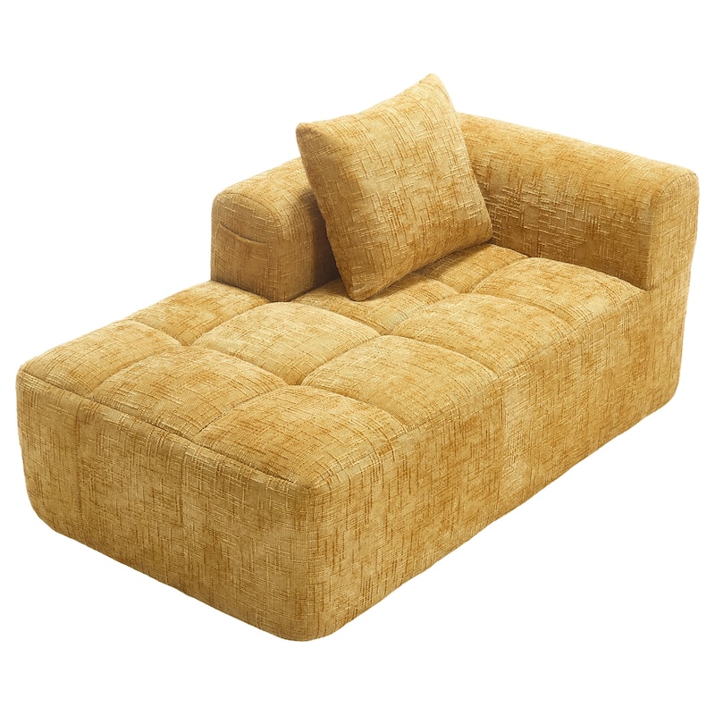 Chenille Loveseat Sofa, Minimalist Modular Sleeper for Living Room
