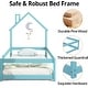 preview thumbnail 36 of 42, Twin Size House-Shaped Headboard Floor Bed with Fences