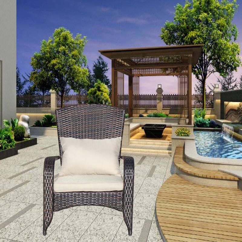 French Country Outdoor Gardens Lounge Chair for Lawn, Balconies Tanning Chair