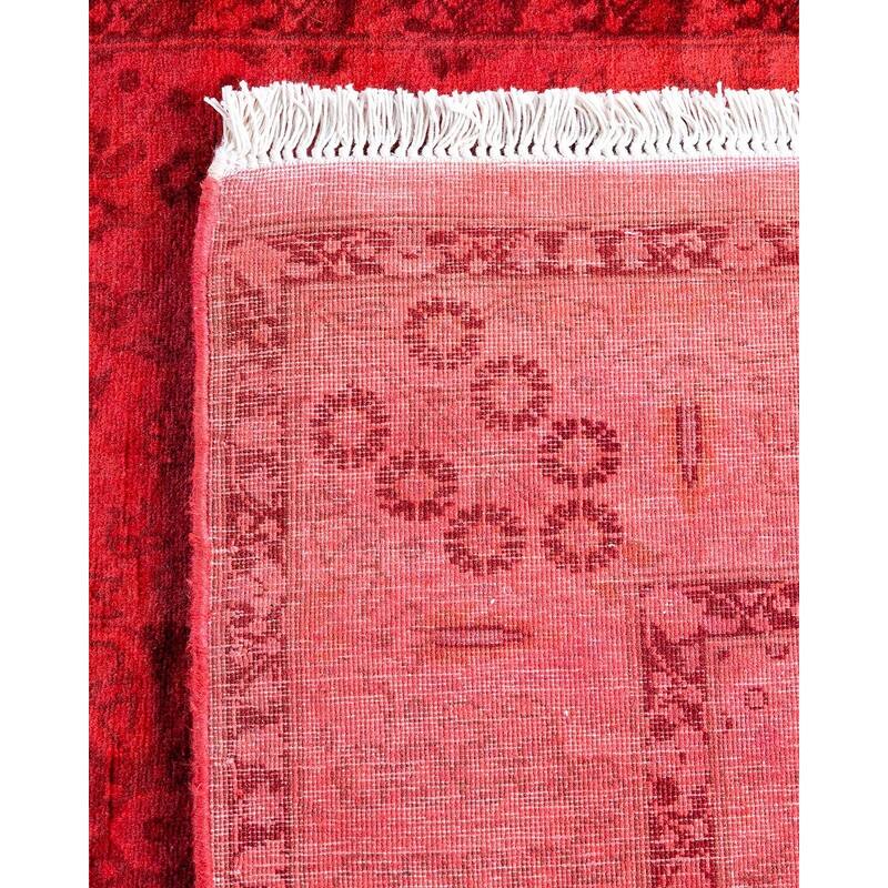 Fine Vibrance, One-of-a-Kind Hand-Knotted Runner Rug - Pink, 3' 0" x 9' 3" - 3' 0" x 9' 3"