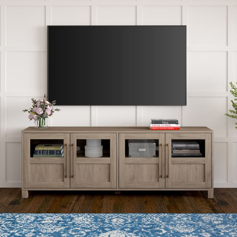 Holbrook Rectangular TV Stand for TV's up to 75" - Antiqued Gray Oak