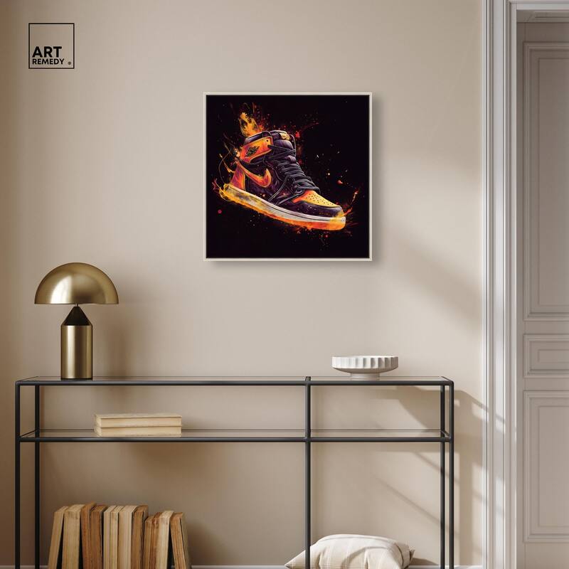 Jumpman on Fire II Canvas by Art Remedy