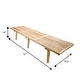 preview thumbnail 24 of 60, Solid Wood Entryway Bench Rubberwood Platform Vanity Bench with Slatted Design for Living Room & Bedroom Furniture