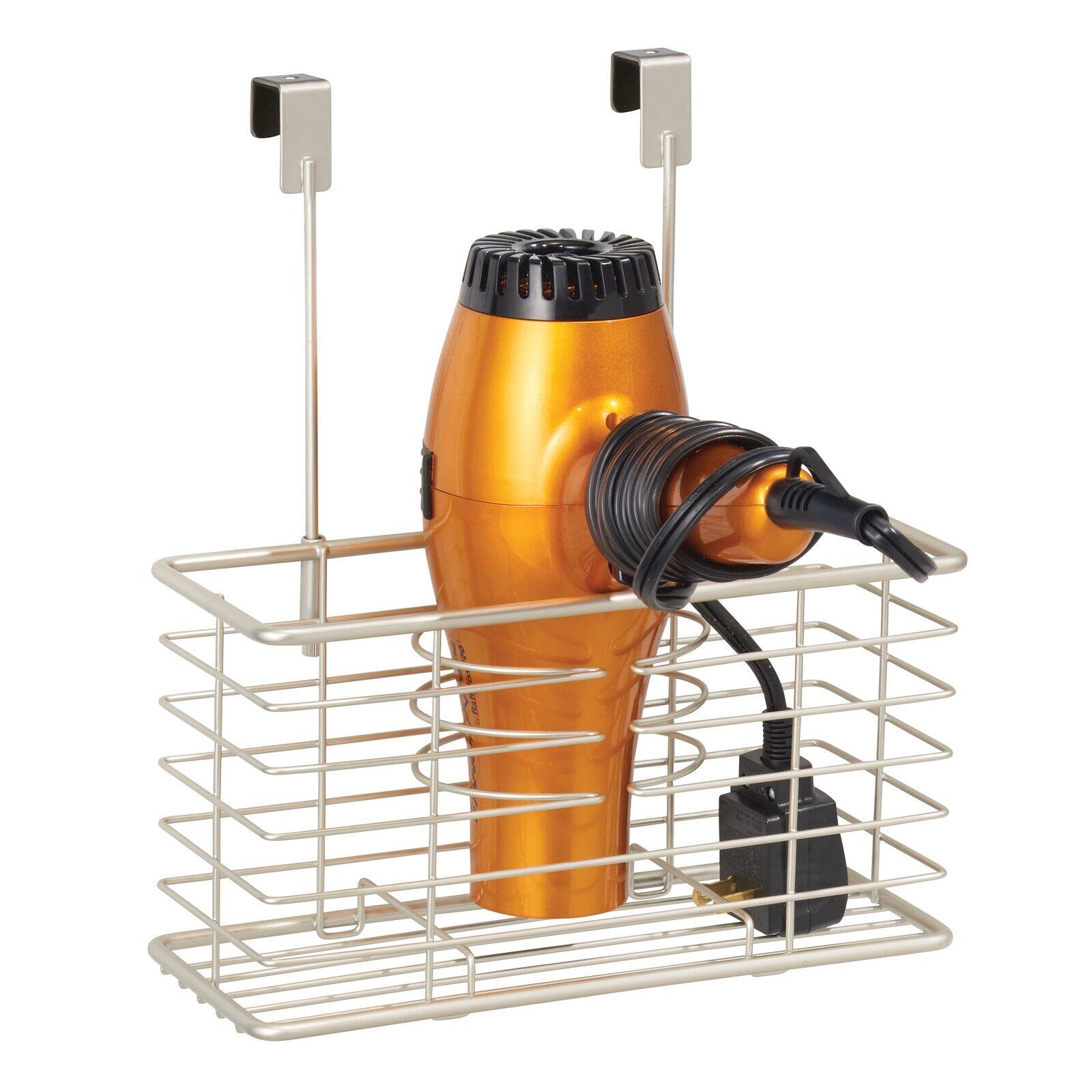 mDesign Steel Over Hair Dryer Storage Organizer Holder 4