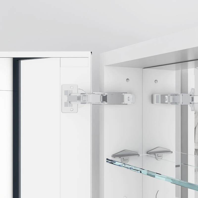 Rectangular Aluminum Medicine Cabinet with Mirror