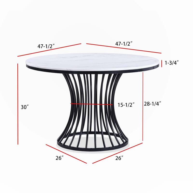1pc Unique White Round Table