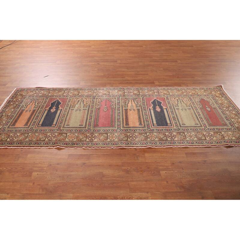 Anatolian Turkish Vintage Runner Rug Handmade Wool Carpet - 3'2" X 8'10"