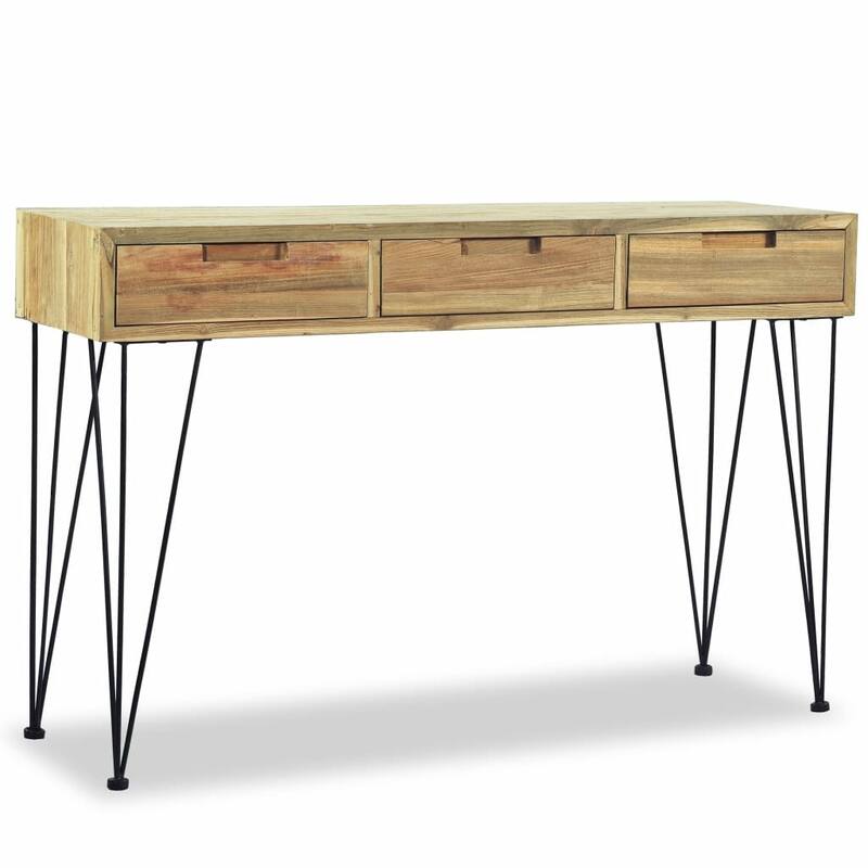 vidaXL Console Table 47.2"x13.8"x29.9" Solid Teak