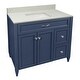 preview thumbnail 76 of 109, Vail 37" Bathroom Vanity with Cultured Marble Top Sink w/ Backsplash in White with White Basin